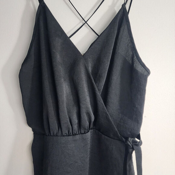 Express Camisole Black Faux Wrap V Neck Spaghetti Strap Women's Size XS - Picture 2 of 6